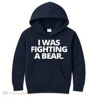 I Wanna Fighting A Bear Funny Injury Kids Hoodie thumb 0