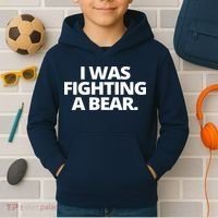 I Wanna Fighting A Bear Funny Injury Kids Hoodie thumb 2