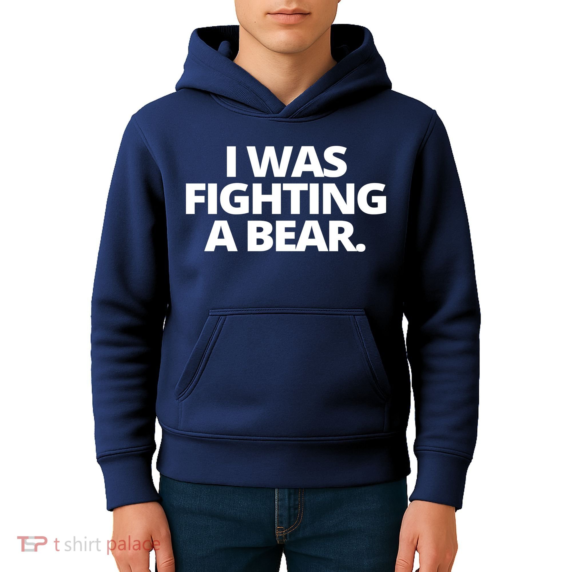 I Wanna Fighting A Bear Funny Injury Kids Hoodie
