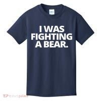 I Wanna Fighting A Bear Funny Injury Kids T-Shirt thumb 0