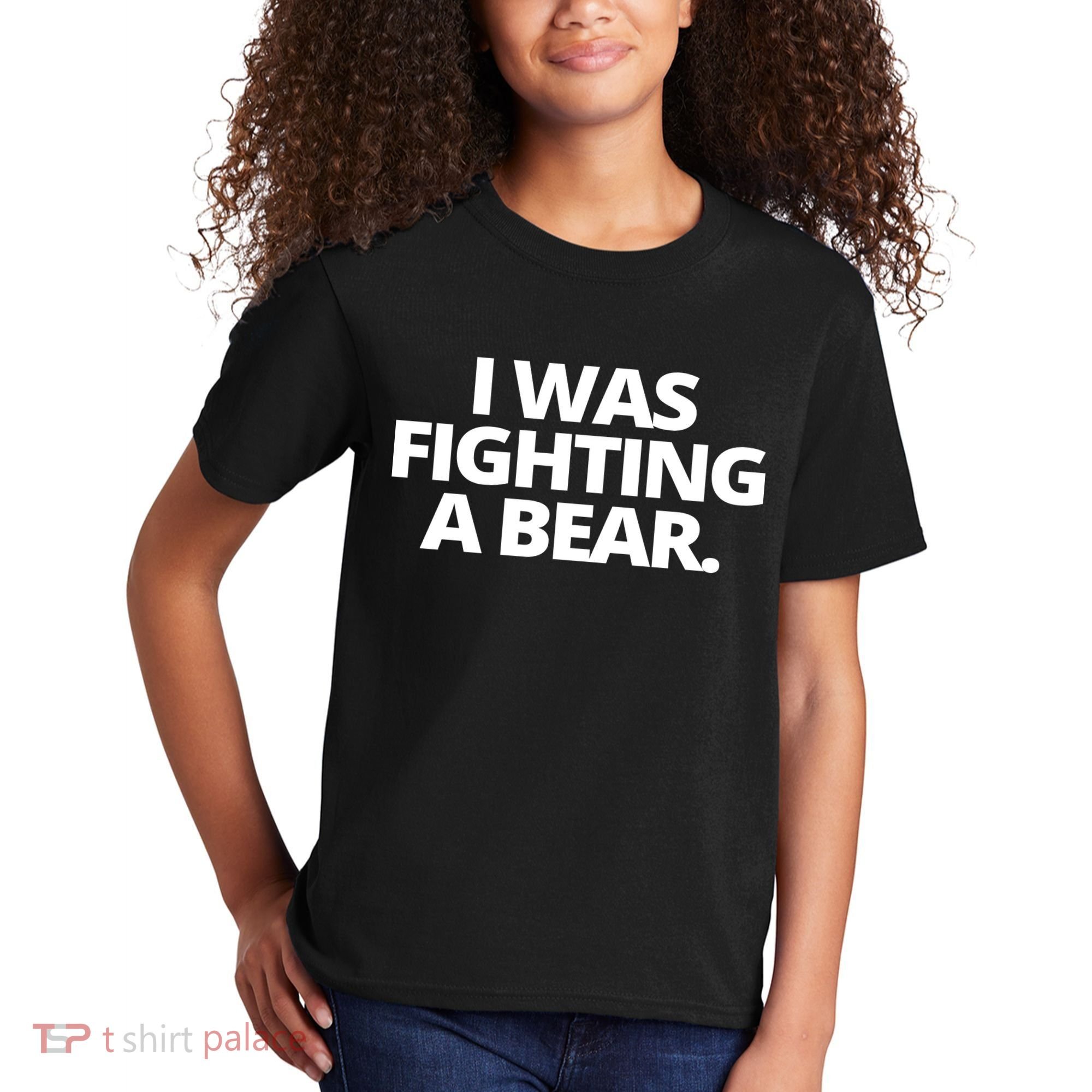 I Wanna Fighting A Bear Funny Injury Kids T-Shirt