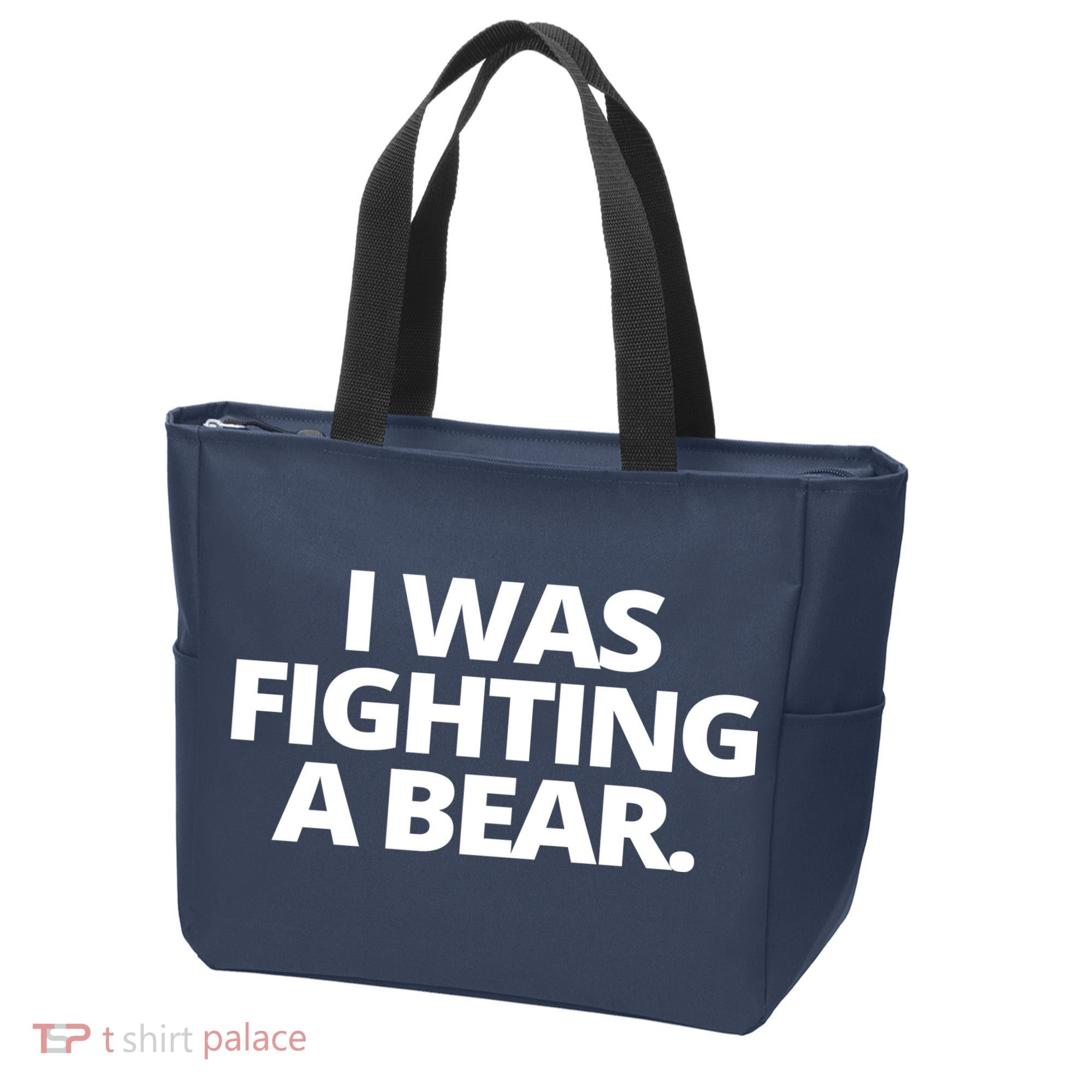 I Wanna Fighting A Bear Funny Injury Tote Bag