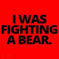 I Wanna Fighting A Bear Funny Injury Santa Hat thumb 1