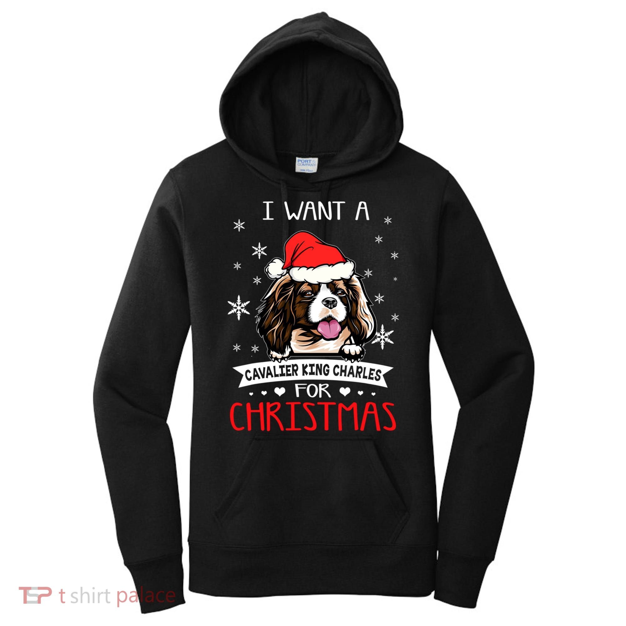 I Want For Christmas Is A Cavalier King Charles Spaniel Gift Women's Hoodie