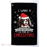 I Want For Christmas Is A Cavalier King Charles Spaniel Gift Golf Towel thumb 0