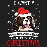 I Want For Christmas Is A Cavalier King Charles Spaniel Gift Golf Towel thumb 3
