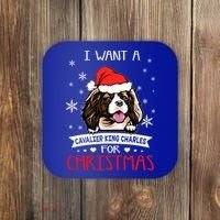I Want For Christmas Is A Cavalier King Charles Spaniel Gift Coaster thumb 0