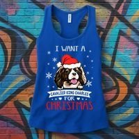 I Want For Christmas Is A Cavalier King Charles Spaniel Gift Women's Tank Top thumb 3
