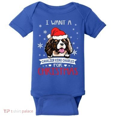 I Want For Christmas Is A Cavalier King Charles Spaniel Gift Baby Bodysuit