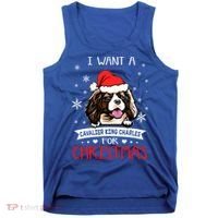 I Want For Christmas Is A Cavalier King Charles Spaniel Gift Tank Top thumb 0