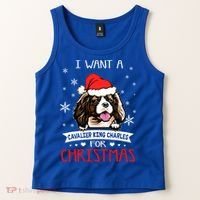 I Want For Christmas Is A Cavalier King Charles Spaniel Gift Tank Top thumb 2