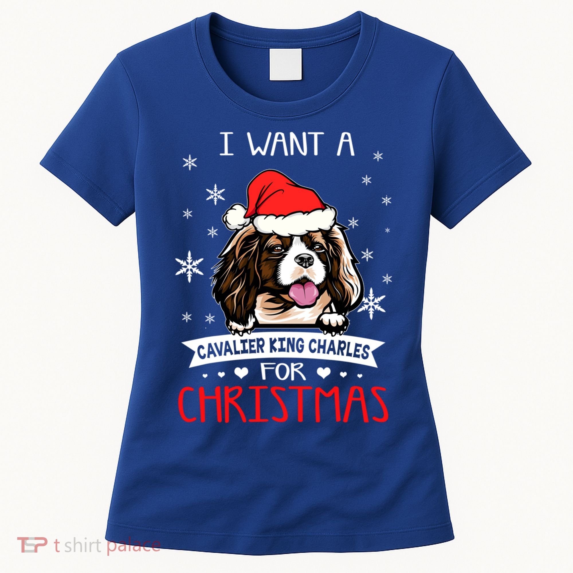 I Want For Christmas Is A Cavalier King Charles Spaniel Gift Women's T-Shirt