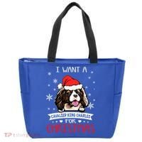 I Want For Christmas Is A Cavalier King Charles Spaniel Gift Tote Bag thumb 0