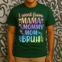 I Went From Mama Mommy Mom To BRUH T-Shirt thumb 3