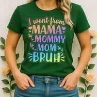 I Went From Mama Mommy Mom To BRUH Women's T-Shirt thumb 2
