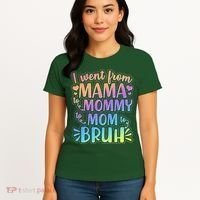 I Went From Mama Mommy Mom To BRUH Women's T-Shirt thumb 4