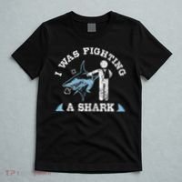 I Was Fighting A Shark Funny Arm Broken T-Shirt thumb 5