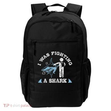 I Was Fighting A Shark Funny Arm Broken Backpack
