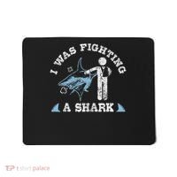 I Was Fighting A Shark Funny Arm Broken Mousepad thumb 0