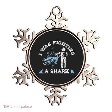 I Was Fighting A Shark Funny Arm Broken Ornament