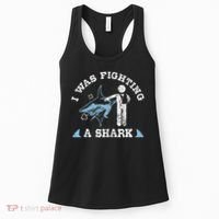 I Was Fighting A Shark Funny Arm Broken Women's Tank Top thumb 0