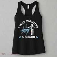 I Was Fighting A Shark Funny Arm Broken Women's Tank Top thumb 3