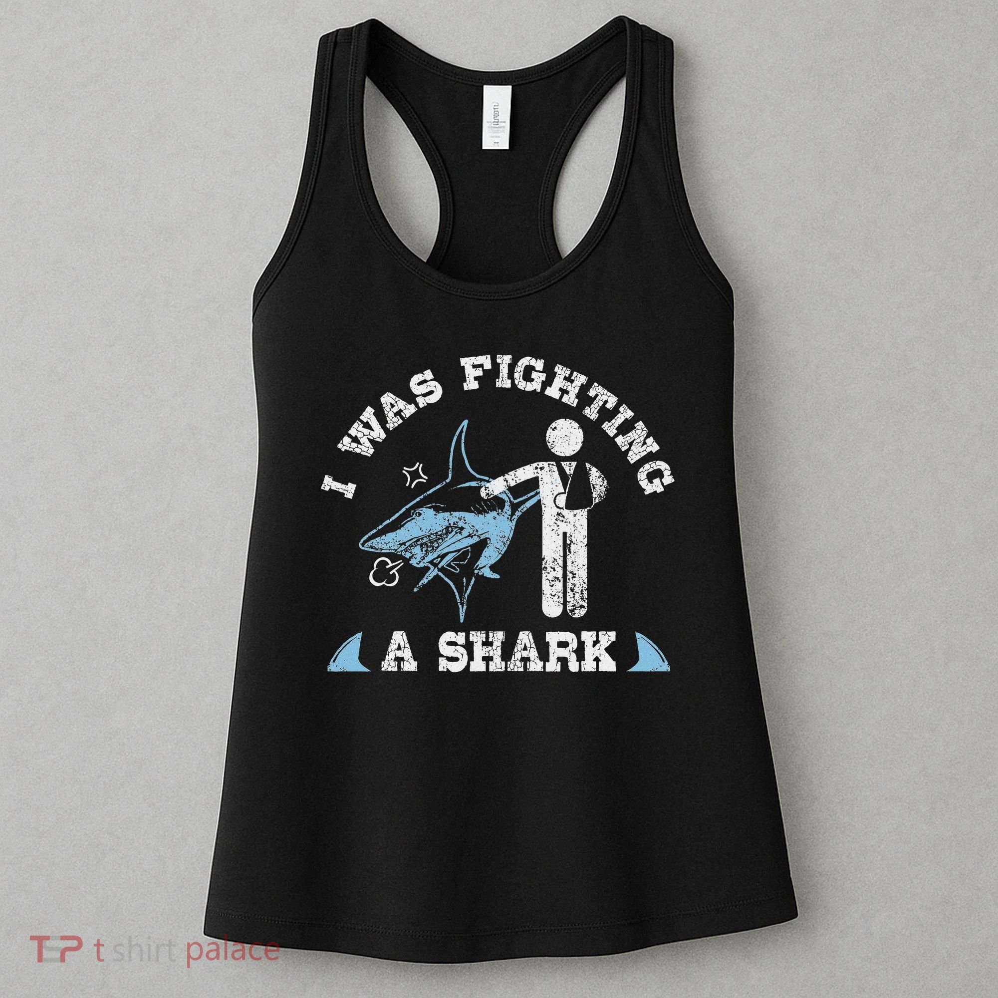 I Was Fighting A Shark Funny Arm Broken Women's Tank Top