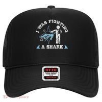 I Was Fighting A Shark Funny Arm Broken Hat thumb 0