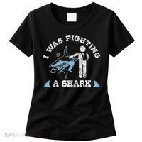 I Was Fighting A Shark Funny Arm Broken Women's T-Shirt thumb 0