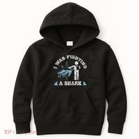 I Was Fighting A Shark Funny Arm Broken Kids Hoodie thumb 0