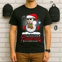 I Want For Christmas Is A Hole In One Golf Ball Snowman Xmas T-Shirt thumb 6