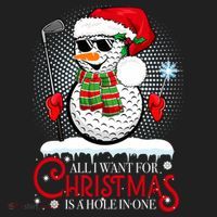 I Want For Christmas Is A Hole In One Golf Ball Snowman Xmas Tumbler thumb 3