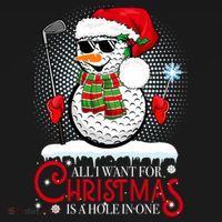 I Want For Christmas Is A Hole In One Golf Ball Snowman Xmas Ornament thumb 1