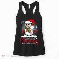 I Want For Christmas Is A Hole In One Golf Ball Snowman Xmas Women's Tank Top thumb 0