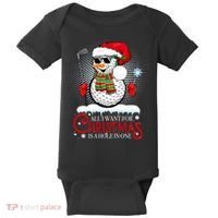 I Want For Christmas Is A Hole In One Golf Ball Snowman Xmas Baby Bodysuit thumb 0