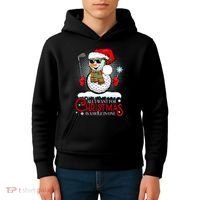 I Want For Christmas Is A Hole In One Golf Ball Snowman Xmas Kids Hoodie thumb 4
