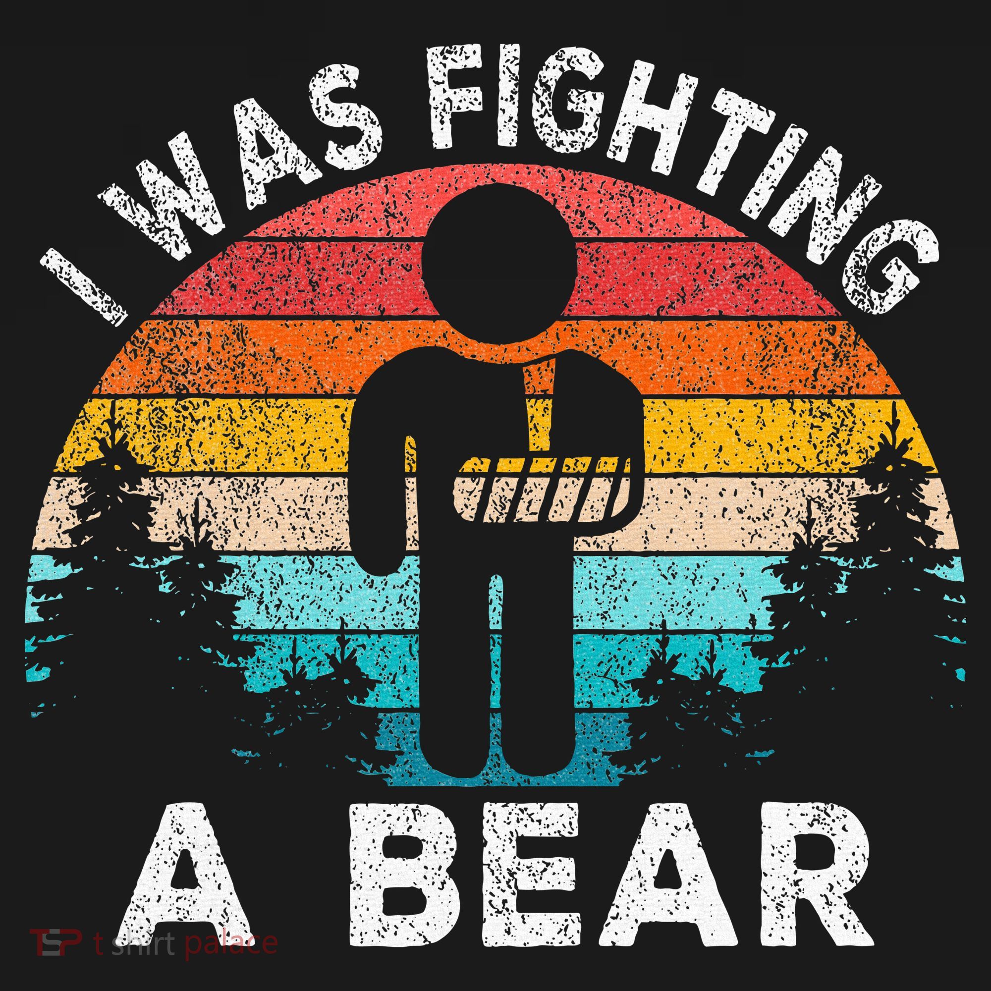 I Was Fighting A Bear Get Well Soon Broken Arm Surgery Retro Doggie Tank