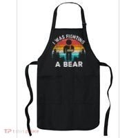 I Was Fighting A Bear Get Well Soon Broken Arm Surgery Retro Apron thumb 0