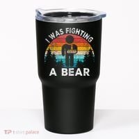 I Was Fighting A Bear Get Well Soon Broken Arm Surgery Retro Tumbler thumb 0