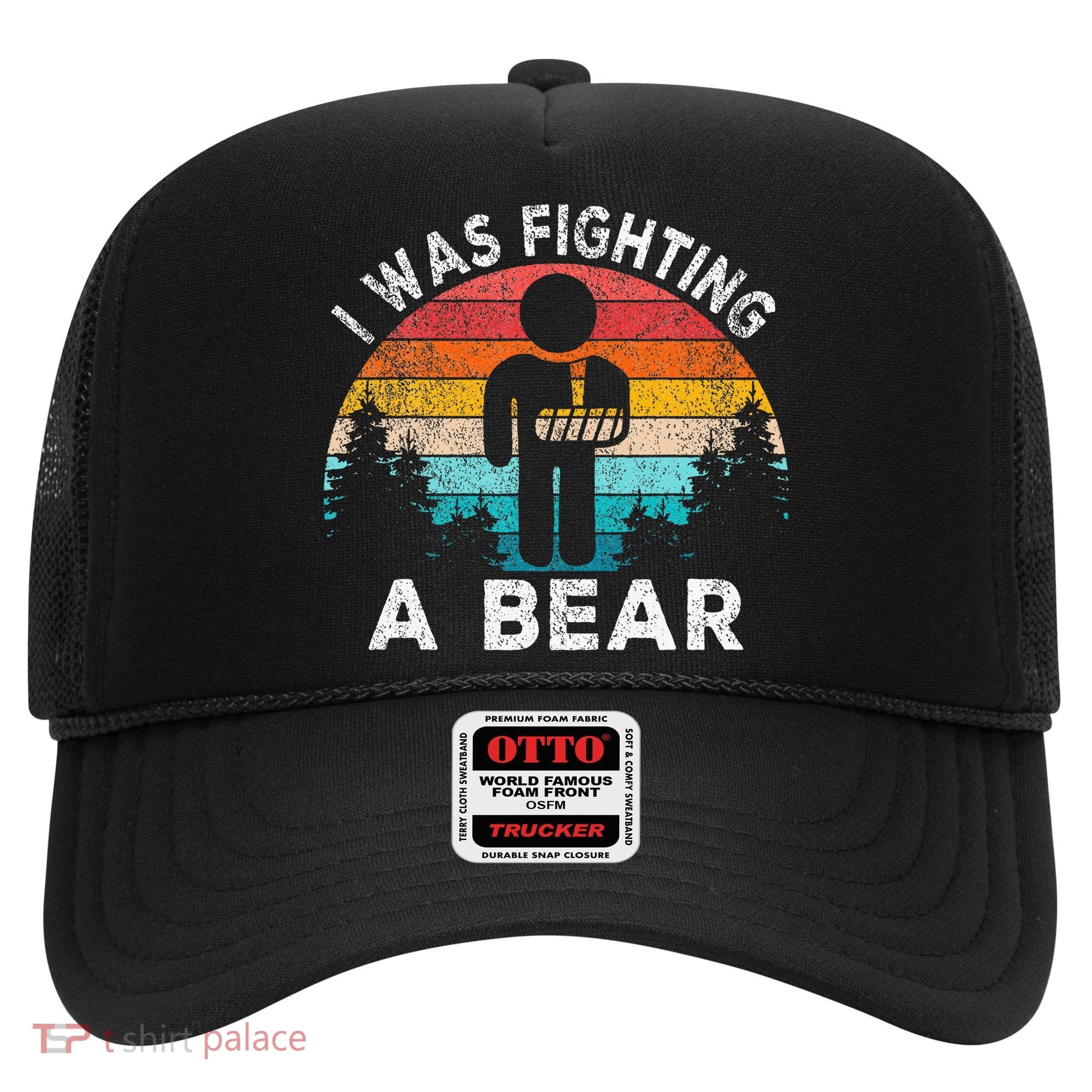 I Was Fighting A Bear Get Well Soon Broken Arm Surgery Retro Hat