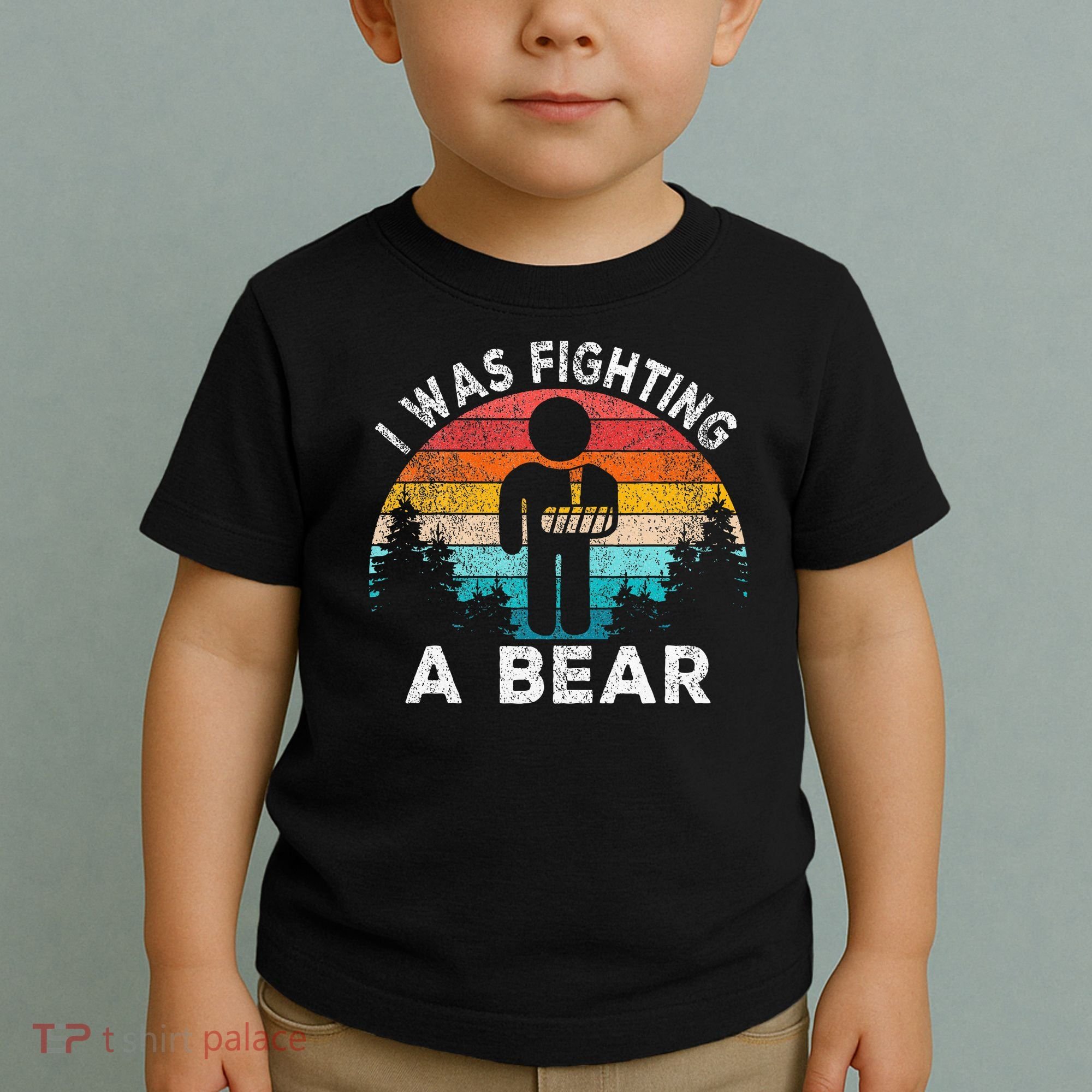 I Was Fighting A Bear Get Well Soon Broken Arm Surgery Retro Toddler T-Shirt