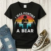 I Was Fighting A Bear Get Well Soon Broken Arm Surgery Retro Women's T-Shirt thumb 3