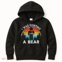I Was Fighting A Bear Get Well Soon Broken Arm Surgery Retro Kids Hoodie thumb 0