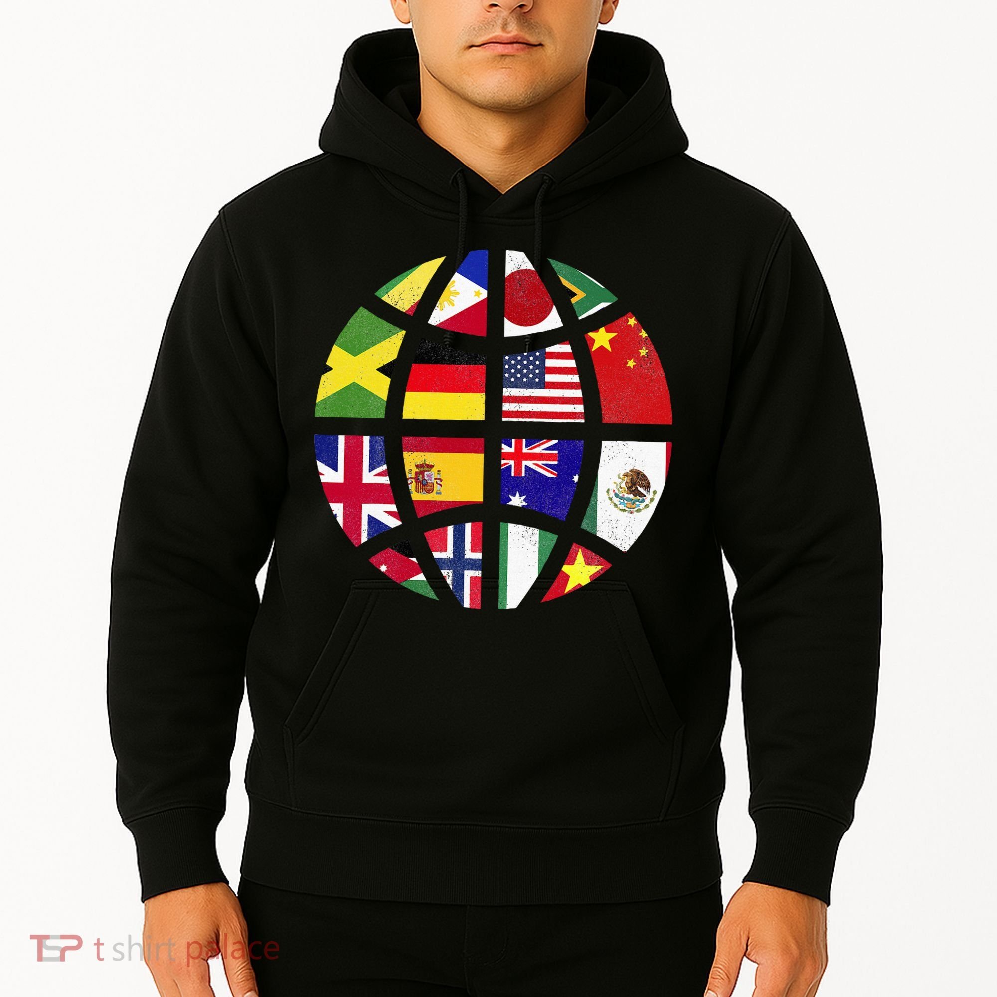 International World Flags Traveler Travelling World Flags Hoodie