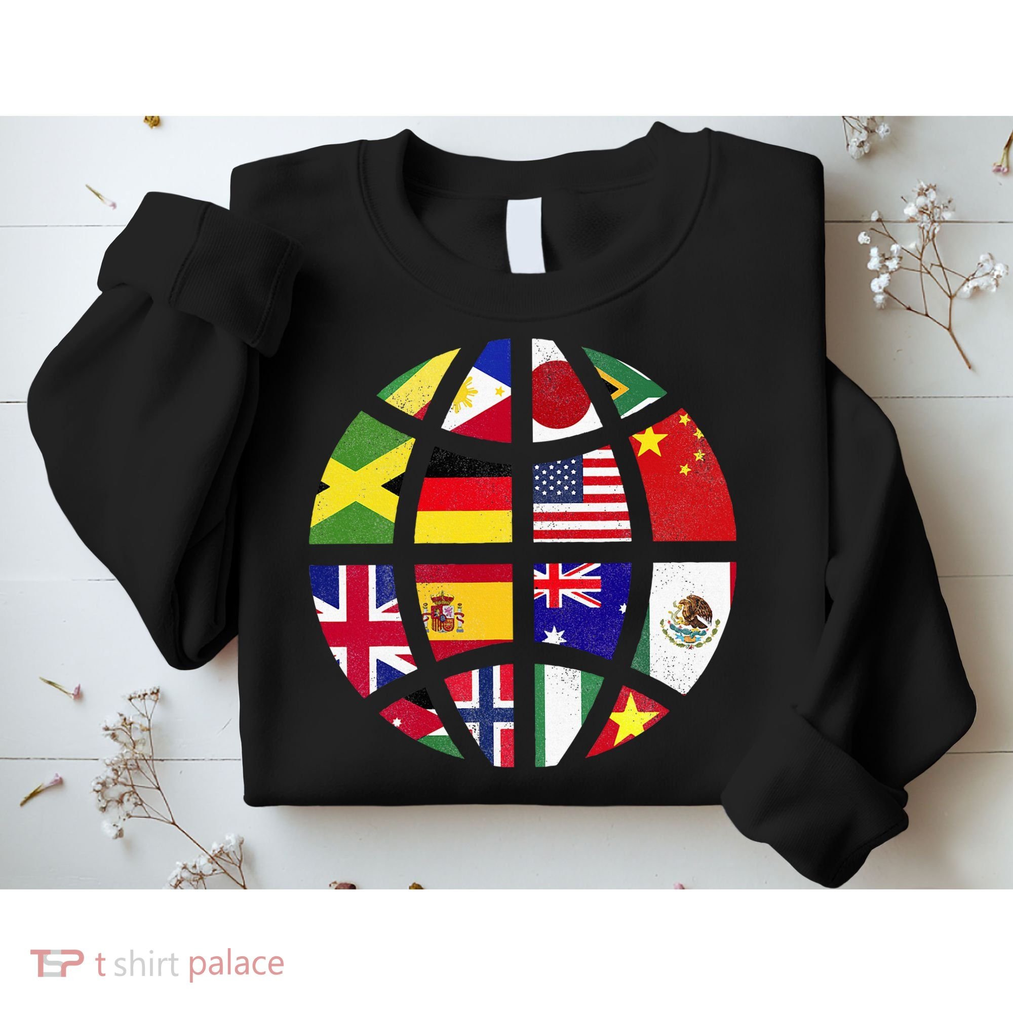 International World Flags Traveler Travelling World Flags Sweatshirt