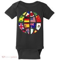 International World Flags Traveler Travelling World Flags Baby Bodysuit thumb 0