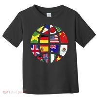 International World Flags Traveler Travelling World Flags Toddler T-Shirt thumb 0
