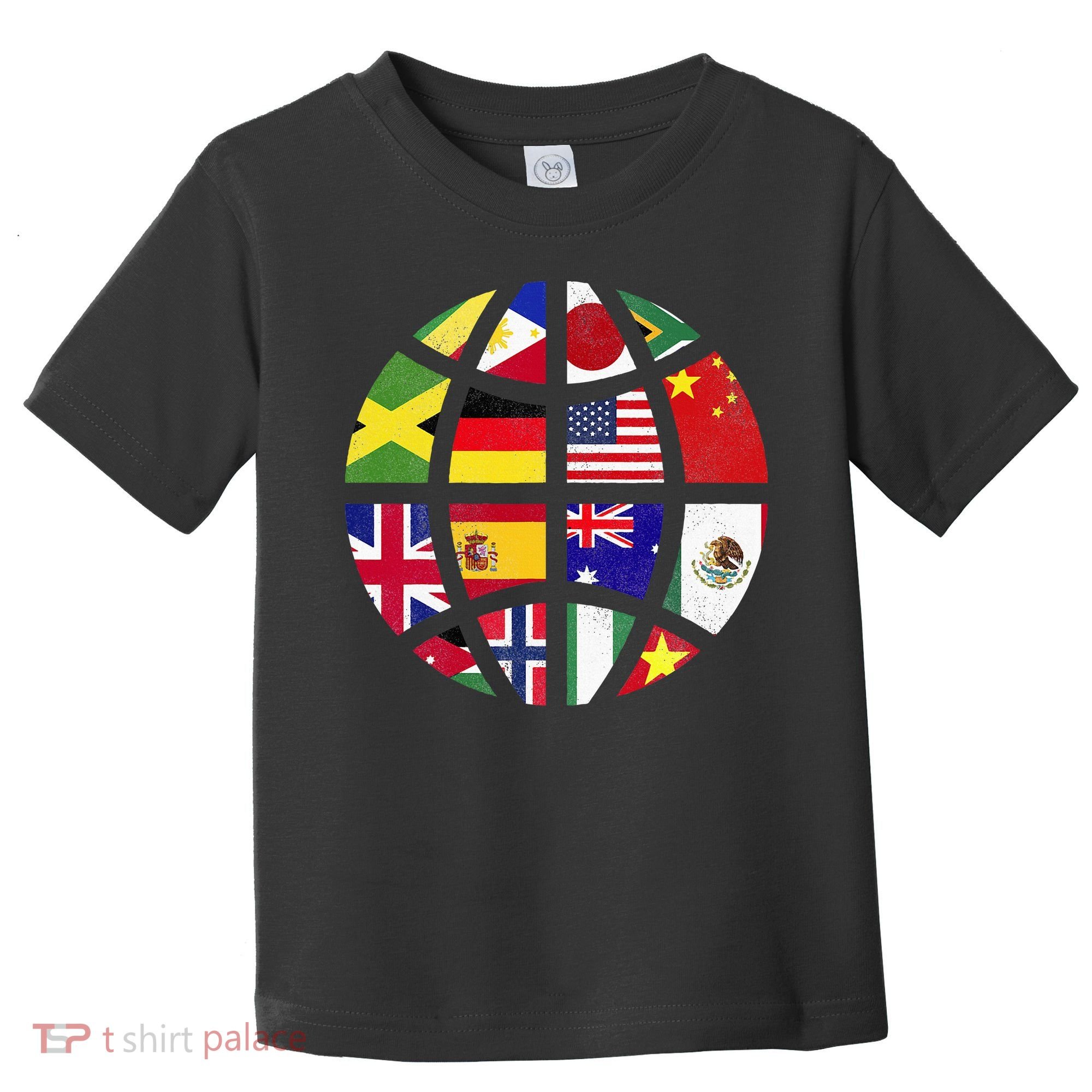 International World Flags Traveler Travelling World Flags Toddler T-Shirt