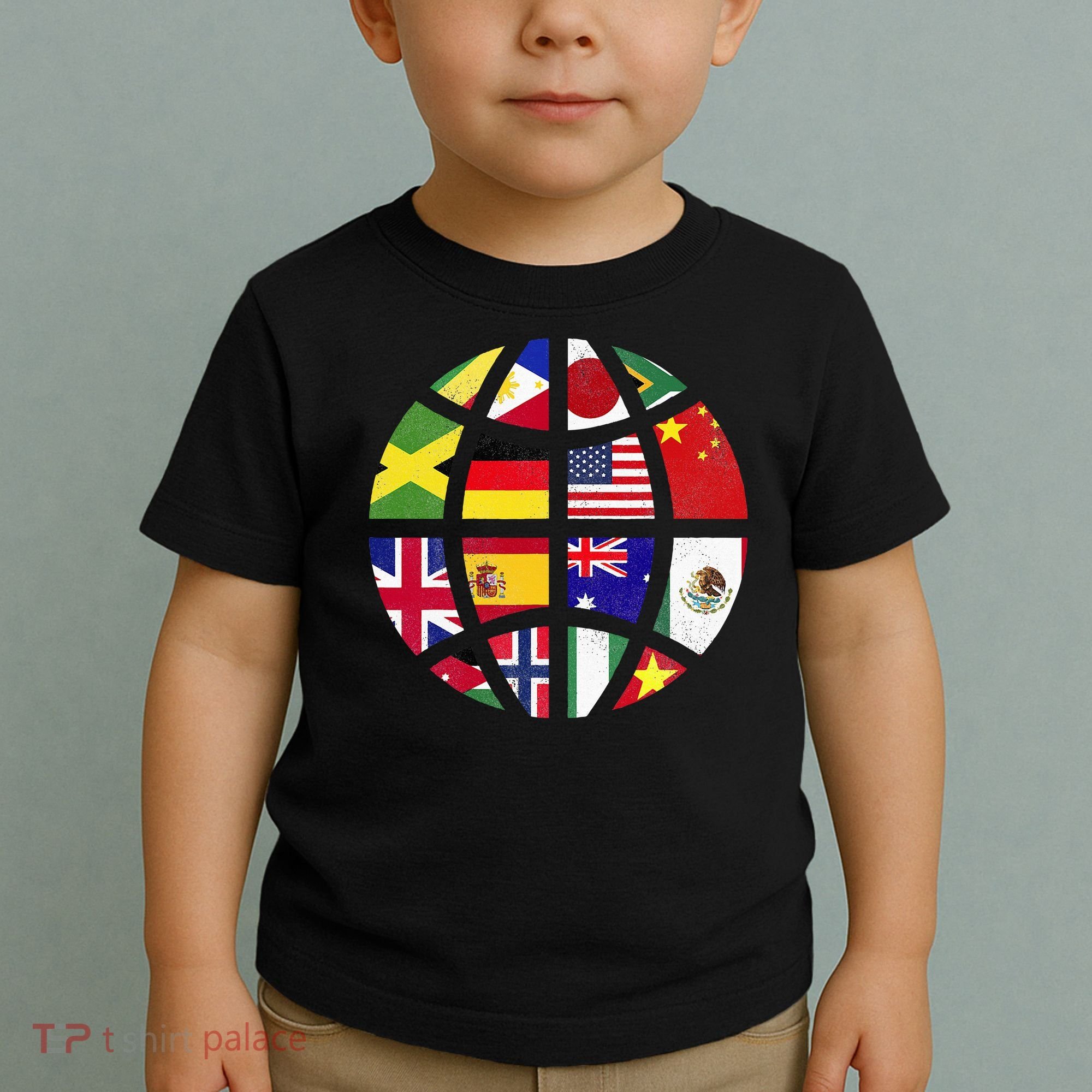 International World Flags Traveler Travelling World Flags Toddler T-Shirt