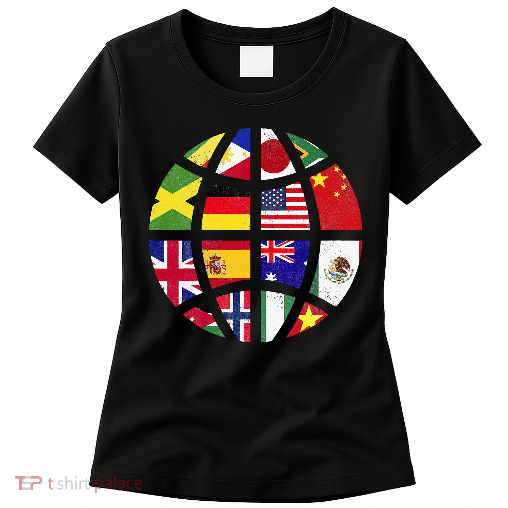 International World Flags Traveler Travelling World Flags Women's T-Shirt